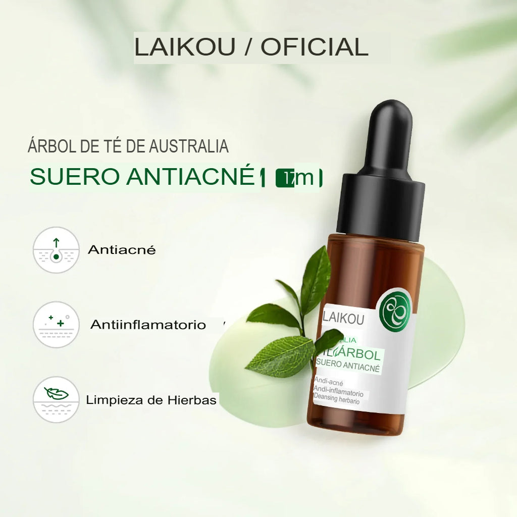 LAIKOU Suero Antiacné de Árbol de Té — Controla Grasa, Calma y Reduce Imperfecciones