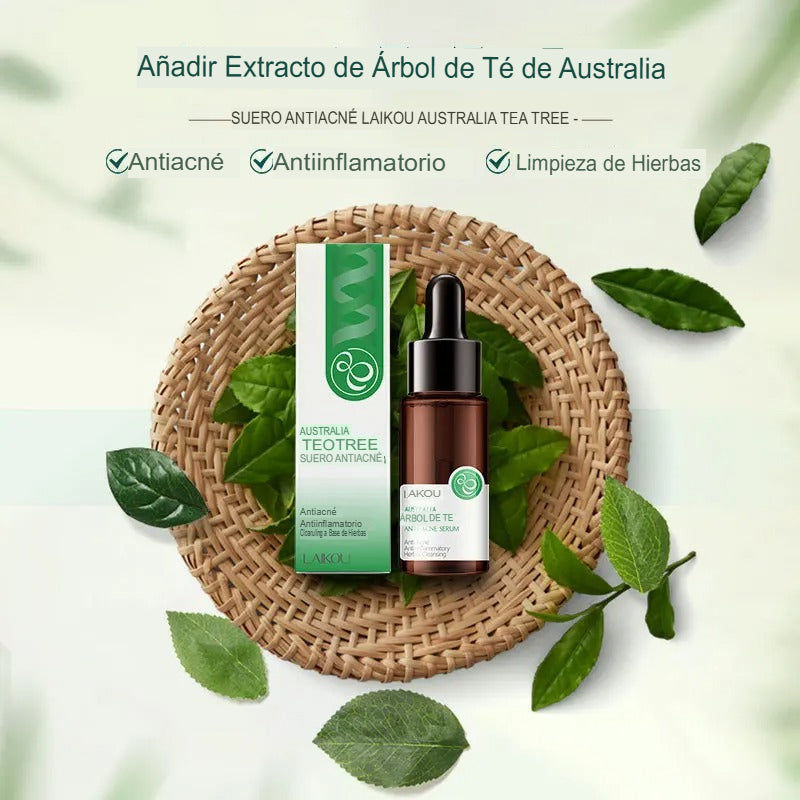 LAIKOU Suero Antiacné de Árbol de Té — Controla Grasa, Calma y Reduce Imperfecciones